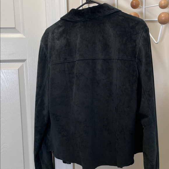 Danier - Classic Y2K 90s Suede Jacket - Black - L - Picture 7 of 10